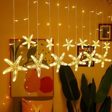 3 Metre Fişli LED Işık 10'lu Deniz Yıldızı Işık Zinciri Dekoratif Fişli Aydınlatma Ev Dekorasyonu Süsleme Salon Oda Merdiven Balkon Için Yılbaşı Eğlen