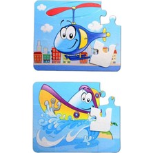 Tekne Helikopter 3+ Keçe Yapboz - 3 Yaş Puzzle T005