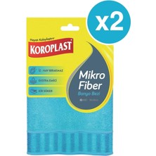 Mikrofiber Banyo Bezi, 30X30 Cm, 2'li x 2 Paket, Mavi