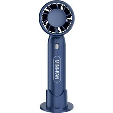 Taşınabilir Mini USB Şarj Edilebilir El Vantilatörü, Cep Telefonu Tutucu, 3 Ayarlanabilir Hız, Hafif Tasarım, Düşük Gürültü ve Iç ve Dış Mekan Kullanı