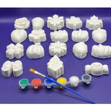 18 Adet (3d) Xxl Karışık Figür ve Çiçekler Taş Boyama Figür Çocuk Gelişimi Etkinlik Taş Boyama Seti