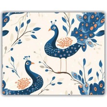 Mousepad Tavus Kuşları Bakılı 18X22 cm Desenli, LH78932649012371231