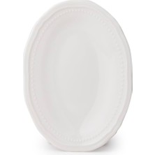 4464 Beliz Porselen Kayık Tabak Seti - Oval Kahvaltılık Sunumluk Seti 20CM 2 Adet