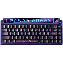 AMG65 Mekanik Gaming Oyuncu Klavyesi LED Matrix Ekranlı Silent Cotton Candy Switch Rgb Hot Swap Siyah