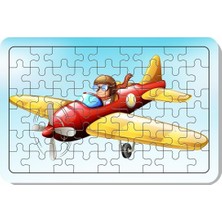 Baskı Atölyesi 54 Parça Ahşap Puzzle Uçak Pzl 1079