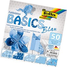 464/2020 Origami Kağıdı Basics Mavi 80 G 20X20CM 50 Yaprak, 20X20CM 50 Yaprak