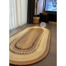 Jüt, Hasır, Kilim, Paspas, Yolluk, Jüt Halı, Jüt Paspas, Dekoratif Kilim, Bohem Tarzı Kilim, Kilim 60 x 120 Hasır-Bej