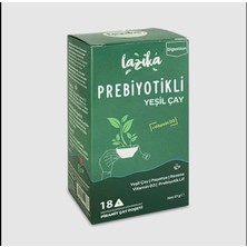 Lazika Prebiyotikli Yeşil Çay – Erken Hasat El Toplama Yeşil Çay, Prebiyotik Lif ve D3 Vitamini Içerir, 18'li Piramit Poşet