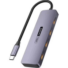 USB 3.2 Gen 2 Hub 10GBPS 4in1 Type-C Çoğaltıcı Adaptör Usb-C Çoğaltıcı Hub Örgü Kabo Tak Kullan