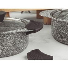 Happy Trend Tutmaç Silikon Tencere Tava Tutacağı 9x4 cm A Kalite Bir Çift Siyah Renk