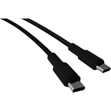 Basic Type C-C Power Delivery Hızlı Şarj Kablosu (Siyah + Siyah Uç) (100 Cm)