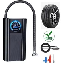 Slim Siyah Model 150PSİ Oto Araç Lastik Şişirme Pompası Kompresörü