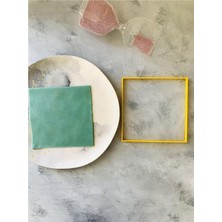 Yenilendi- 14 cm Düz Kare Hamur Şekillendirici/kurabiye, Pasta Kalıbı