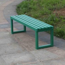 Bank, Hava Koşullarına Dayanıklı Dış Mekan Bahçe Tezgahı Sırtı Açık Veranda Yemek Koltuğu 900 Lbs Kapasite Sundurma Avlu ve Park Için Mükemmel Yeşil R