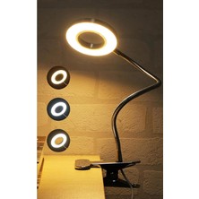 Mandallı Akrobatik LED Çalışma Okuma Işığı Ayarlanabilir Işık 3 Renk Işıklı Masa & Gece Lambası