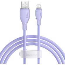 Pudding Hızlı Şarj Özellikli Lightning Kablo 2.4A 1.2 Metre, Mor