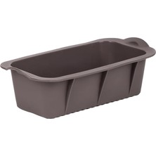 30003 Silikon Ekmek Kalıbı Dikdörtgen Kek Kalıbı Antrasit 7 * 25CM