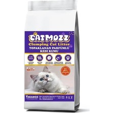 Catmozz Premium Topaklanan Özel Parfümlü Bentonit Kedi Kumu 5 Lt