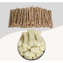 Köpekler Için 50LI Naturel Burgu + 5li 7cm Beyaz Press Kemik