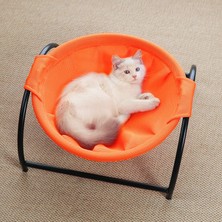 Kedi Hamak Yatağı, Küçük Büyük Kediler Için Serbest Duran Yükseltme (Turuncu)