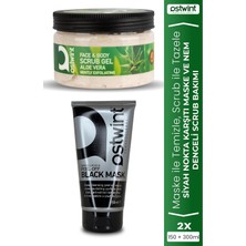 Face And Body Scrub Aloe Vera & Black Mask