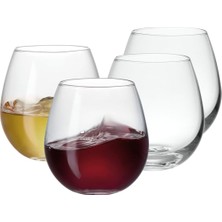 Kırmızı Veya Beyaz Şarap Için 15OZ Sapsız Şarap Kadehi 4'lü Set