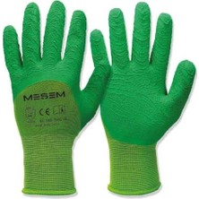 Meşem Pütürlü Camcı Eldiveni 3/4 10'' Yeşil EL180,1 Çift