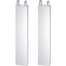 Alüminyum Su Soğutma Bloku, Pc Bilgisayar Cpu Grafik Radyatör Soğutucu Endotermik Kafa Gümüş 2 Adet (40 mm x 200 mm x 12 Mm)