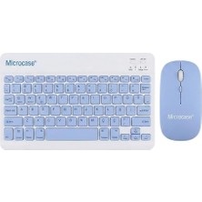 Tablet ve Telefonlar Için Bluetooth Klavye ve Mouse Set -Mavi AL3476