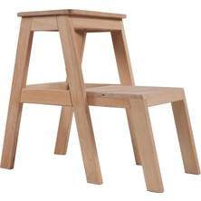 Step Karya Iki Basamaklı Masif Tabure Merdiven (Yükseklik 55 Cm)