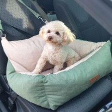 3 Fonksiyonlu Köpek Koltuk-Yatağı-Taşıma Çantası- Araba Koltuğu-Evde Dışarda Arabada (Yeşil, Small)