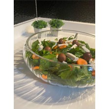 Büyük Boy Cam Salata Kasesi, Sunum Tabağı, Yeşil