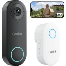 Kablolu Akıllı Kapı Zili, 5 Mp Wifi Kamera, 2.4/5 Ghz Çanlı Su Geçirmez Dış Mekan Kapı Zili, Insan Algılama Uyarıları, 180° Geniş Açı, Iki Yönlü Ses,