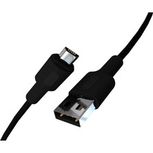Remorax Micro USB Hızlı Şarj Kablosu (Siyah + Siyah Uç) (120 Cm)