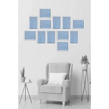 Şık Tasarımlı Beyaz Onikili Set Polimer Resim Çerçevesi (15X21-12 Adet)