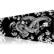 KlasseGear Klasse Pro - 10 Farklı Model Dikişli Kenar 90X40 cm Oyuncu Gaming Mouse Pad (Dragon Knot, 90X40 Cm)
