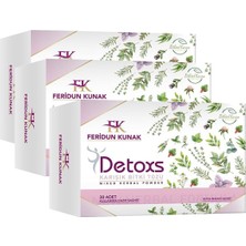 3 Kutu Feridun Kunak Detoks Çayı 30 Günlük Detoxs Çayı Ferudun Konak