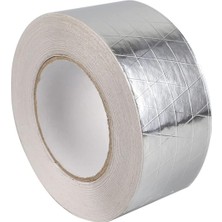 Fiberglas Lif Takviyeli Yapışkanlı Alüminyum Folyo Bant 72 mm x 25 Metre Yanmaz Soba Borusu Bandı