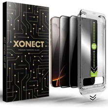 Xonect iPhone 16 Pro Uyumlu Ekran Koruyucu - 9h Temperli Cam, Gizlilik Filtreli, 2’li Paket