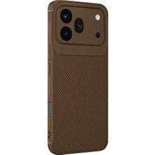 Honor 600 Pro ile Uyumlu Silikon Kılıf Kamera Korumalı Karbon Tpu Brimstone Ultra Slim Fit Delux Honor 600 Pro Kılıf Kahverengi