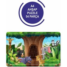 Lipyos Sevimli Hayvanlar 54 Parça Çocuklar Için Ahşap Puzzle A41175