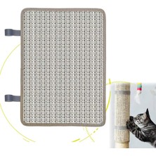 Kedi Tırnak Törpüsü Scratcher, Sisal Kedi Kazıma Matı, Kedi Tırmalama Direğinin Etrafına Sarılmış, 80 Alüminyum Oksit Kumlu Kedi Tırnak Törpüsü, Sisal