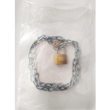 Adjtrade Zincirli Bisiklet Kilidi 80CM 3 Yedekli Asma Kilitli ADJNM296