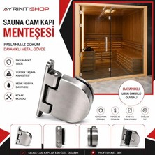 Ayrıntıshop Sauna Cam Kapı Menteşesi Paslanmaz Döküm Dayanıklı Metal Gövde