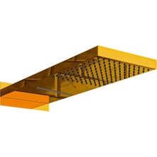 Ankastre Panel Tepe Duş Başlığı Şelale KTD110 (Altın)