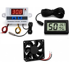 3'lü Kuluçka Seti, Dijital Termostat XH-W3001, Higrometre ve 80MM Fan ile