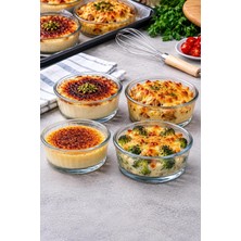 Sarry Isıya Dayanıklı Cam Fırın Kasesi,sufle ve Kek Kalıbı,çerezlik,dondurma Kasesi,kahvaltılık Seti,fırın Kalıbı 6'li