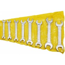 8 Parça Anahtar Takımı Seti Ağzı Açık Çift Taraflı 6-22MM 6X7-8X9-10X11-12X13-14X15-16X17-18X19-20X22 Araba Motorsiklet Bisiklet Tamiri Somun Sıkma Ap