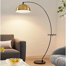 Mylights Retro Vintage Harekli Başlıklık Lambader Köşe Lambası Yerden Aydınlatma