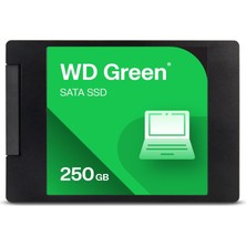 Western Digital Wd Yeşil Sata 250GB, 545MB/SN'YE Kadar, 2,5 Inç/7 Mm, 3y Garanti, Dahili Katı Hal Sürücüsü (Ssd) (WDS250G5G0A-00CPT0)